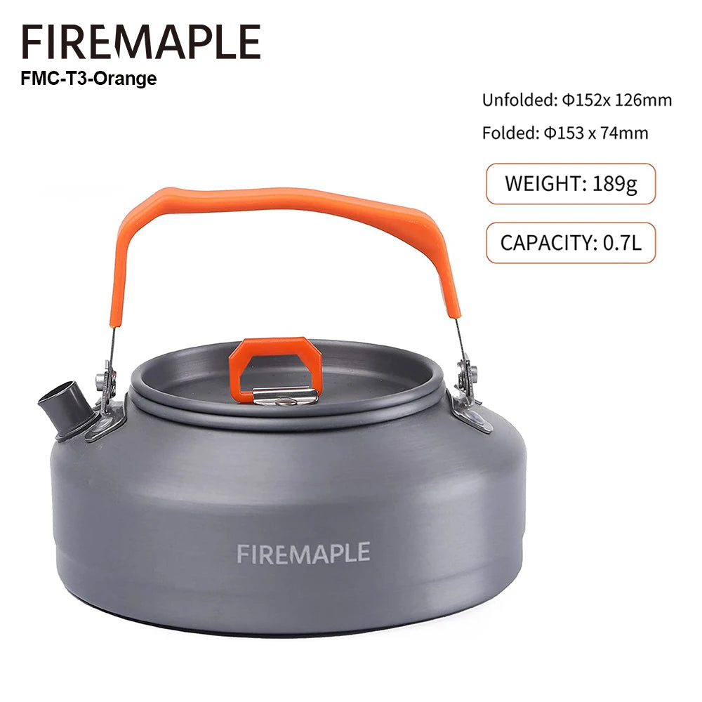 FMC-XT2 Camping Kettle with Heat Exchanger for Hiking, Tea & Coffee 0.8L / 1.3L