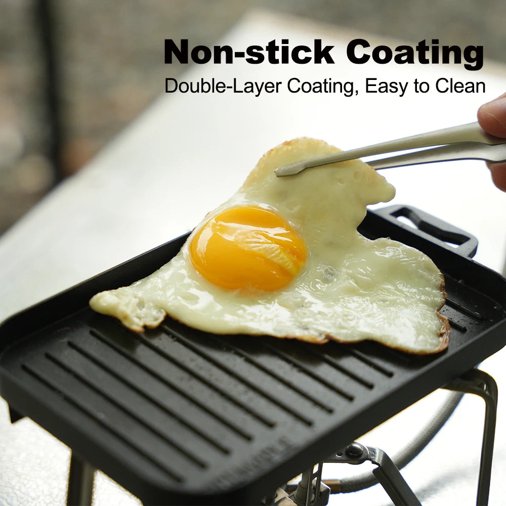 Mini Grill Plate Set Non-Stick Aluminium Alloy for Outdoor Camping & BBQ