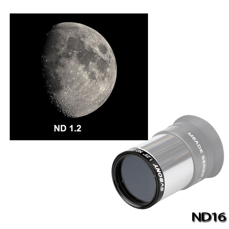 SV139 1.25" ND4 ND8 ND16 ND1000 Neutral Density Filter for Telescope Eyepiece Reduce Moon Surfaces