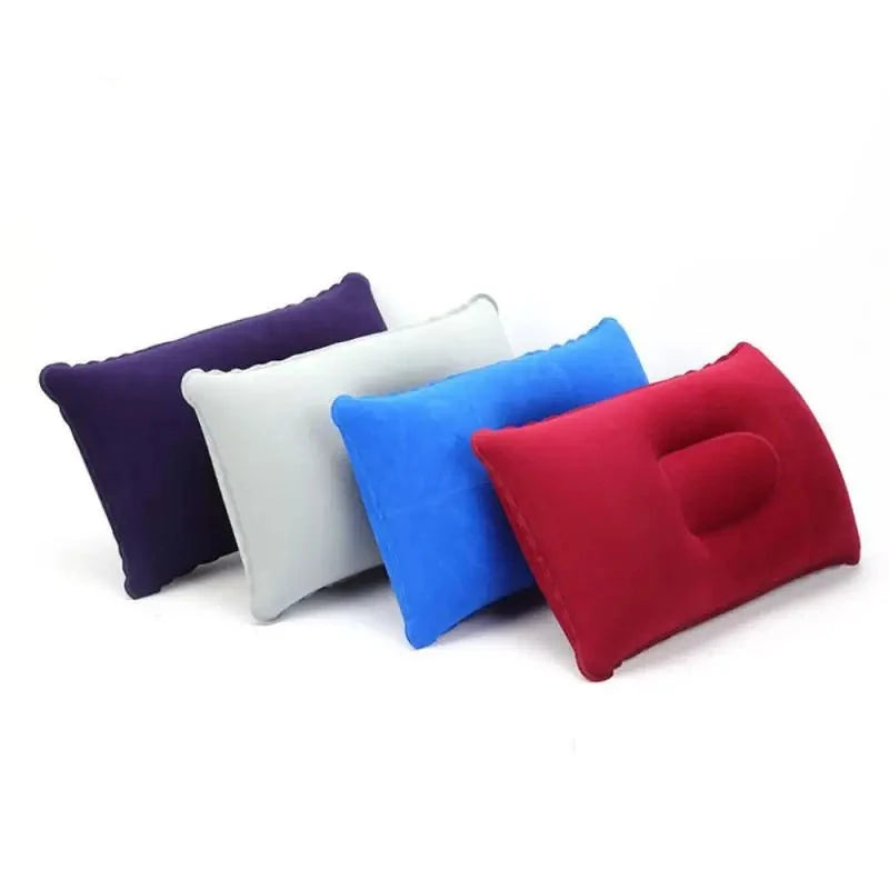 Air Pillows Head Rest Travel Pillow Portable Ultralight Inflatable PVC Nylon Square Pillow