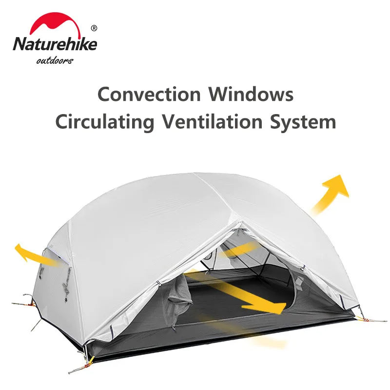 NATUREHIKE Mongar 2 Tent – Ultralight 2-Person Waterproof Camping & Hiking Tent for Adventures