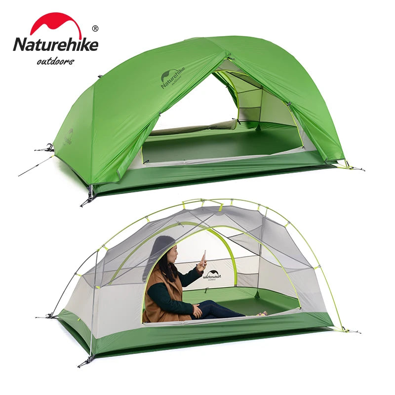 NATUREHIKE Star River 2 Ultralight 2-Person Waterproof Camping Tent for Hiking, Travel & Fishing