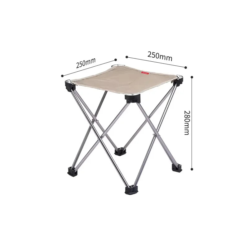 L01 Ultralight Portable Camping Stool Quick-Open Folding Aluminium Hiking Travel Picnic Seat