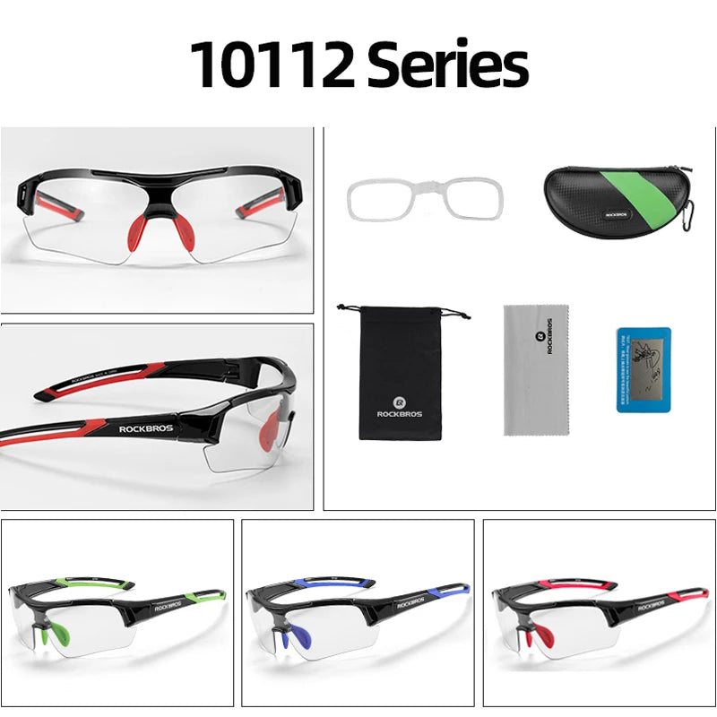 ROCKBROS 10111 Photochromic Cycling Glasses UV400 Anti-UV Sports Eyewear | ROCKBROS