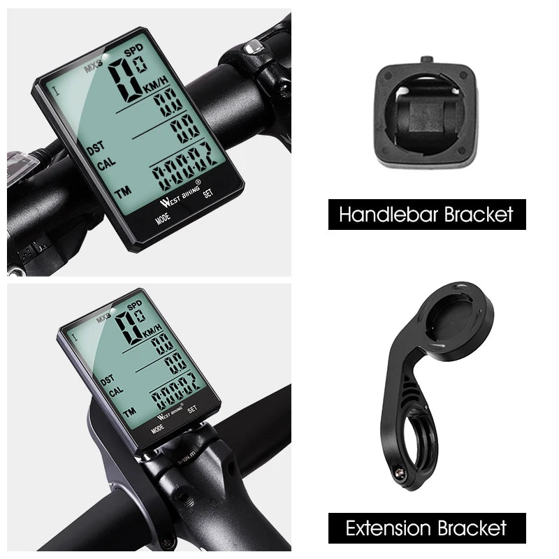 Large Display Bike Computer WEST BIKING 2.8