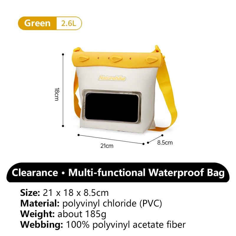 Clearance Waterproof Bag Touchscreen Dry Bag Swimming Beach Rafting Diving Outdoor Shoulder Pack