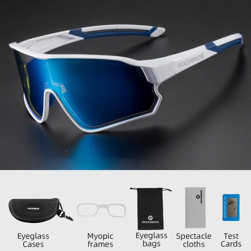 ROCKBROS Polarized Cycling Glasses UV400 Sun Protection – Unisex MTB Road Bike Sports Sunglasses
