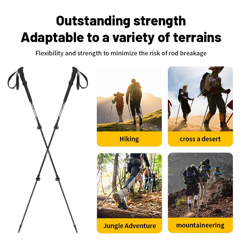 Naturehike ST03 Snow Pro Trekking Poles – Outdoor Aluminum Alloy Hiking Cane for Climbing