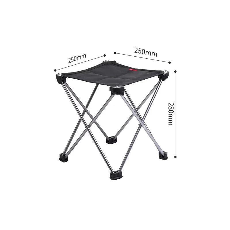 L01 Ultralight Portable Camping Stool Quick-Open Folding Aluminium Hiking Travel Picnic Seat