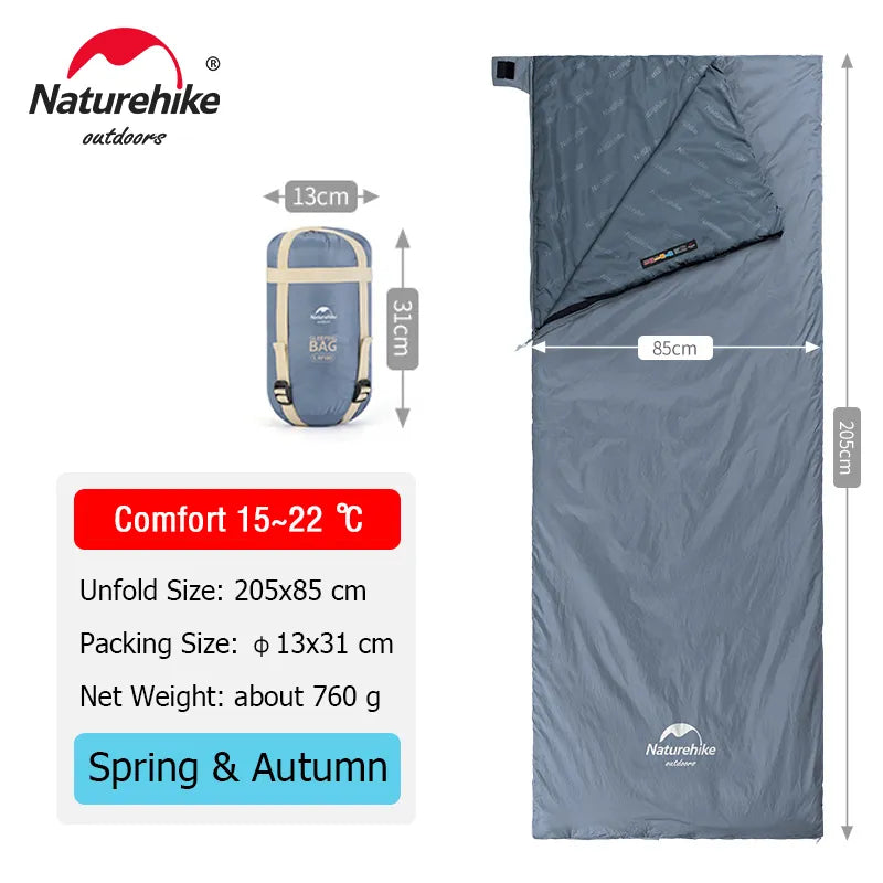 Naturehike LW180 Sleeping Bag Ultralight Cotton Sleeping Bag Spring Summer Sleeping Bag