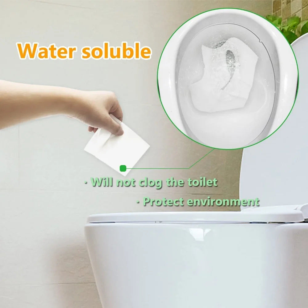 10/30/50PCS Disposable Hygienic Toilet Seat Cover: Portable, Biodegradable, Waterproof Toilet Mats