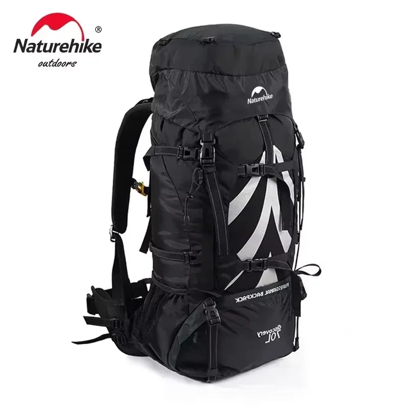 NH70B070-B 70L Hiking Backpack Large Capacity Mountaineering Camping Travel Pack