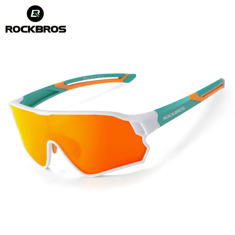 ROCKBROS Kids Photochromic Polarised Cycling Sunglasses UV400 Lightweight Bike Glasses