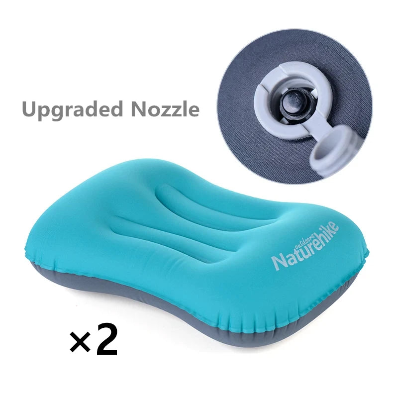 Naturehike Built-in Pump Inflatable Camping Pillow – Ultralight Travel Neck Cushion | NATUREHIKE