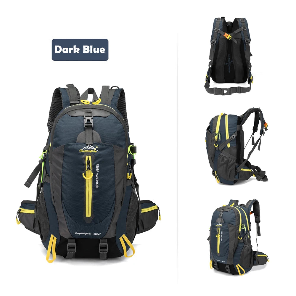40L Nylon Water Resistant Backpack – Lightweight Outdoor Daypack for Hiking & Travel