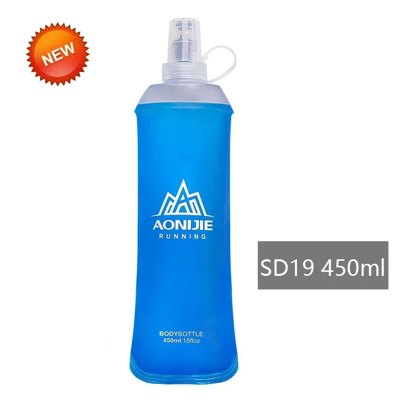 AONIJIE SD09 SD10 250ml/500ml Soft Flask Collapsible TPU Water Bottle for Running & Hydration Packs