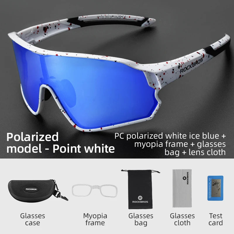 ROCKBROS Polarized Cycling Glasses UV400 Sun Protection – Unisex MTB Road Bike Sports Sunglasses