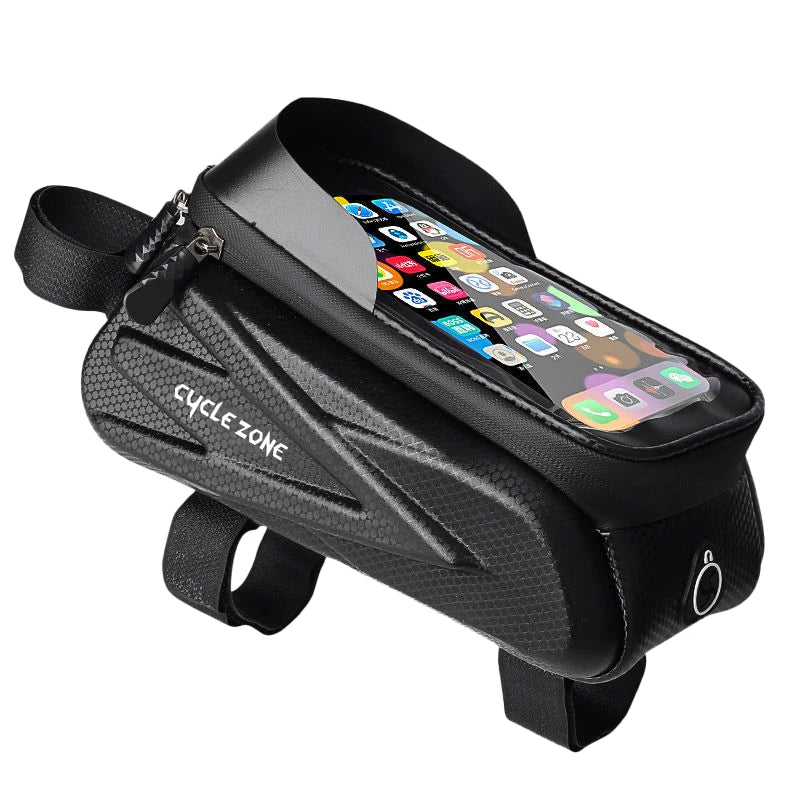 CYCLE ZONE Touchscreen Bicycle Phone Bag Large Capacity Top Tube Frame Cycling Case