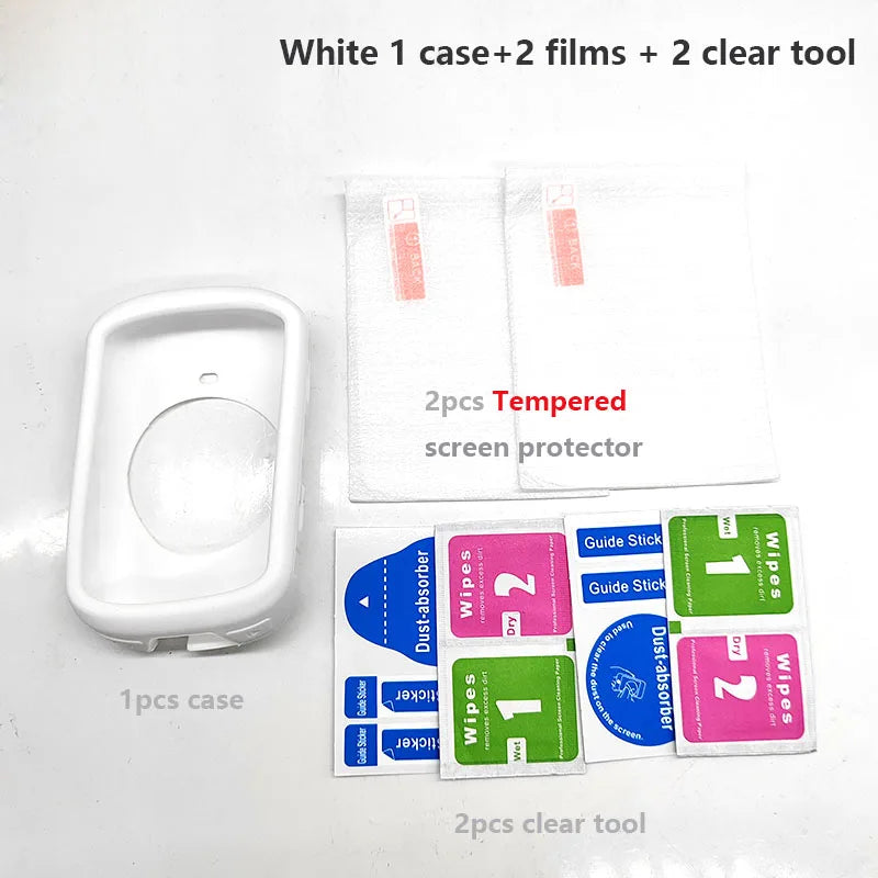 ZETCHIY Case & Tempered Glass Screen Protector for Garmin Edge 130 520 530 830 1030 1040