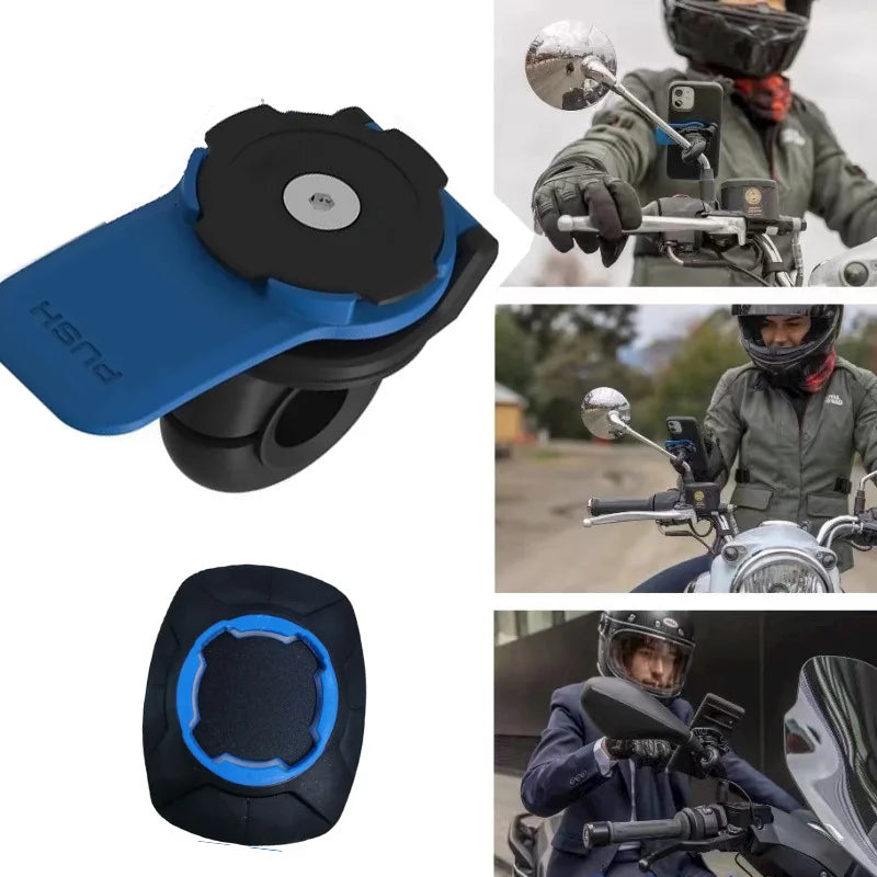 Anti-Shake Motorcycle Phone Holder with Vibration Damper and Self-Lock Mount