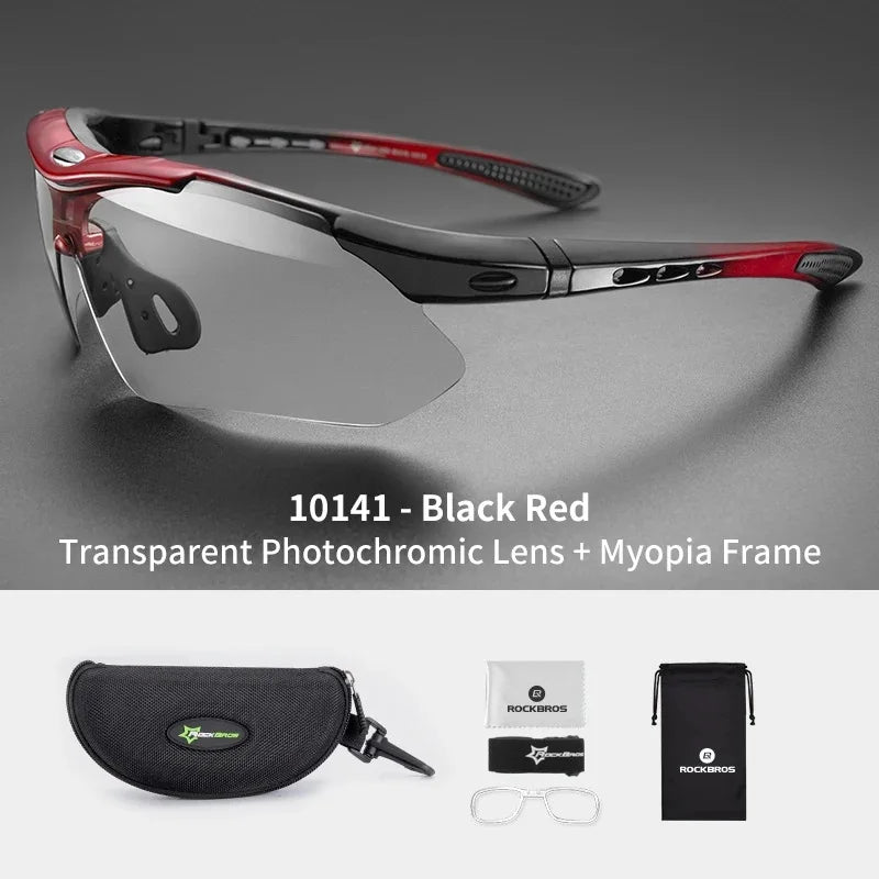 ROCKBROS 10111 Photochromic Cycling Glasses UV400 Anti-UV Sports Eyewear | ROCKBROS