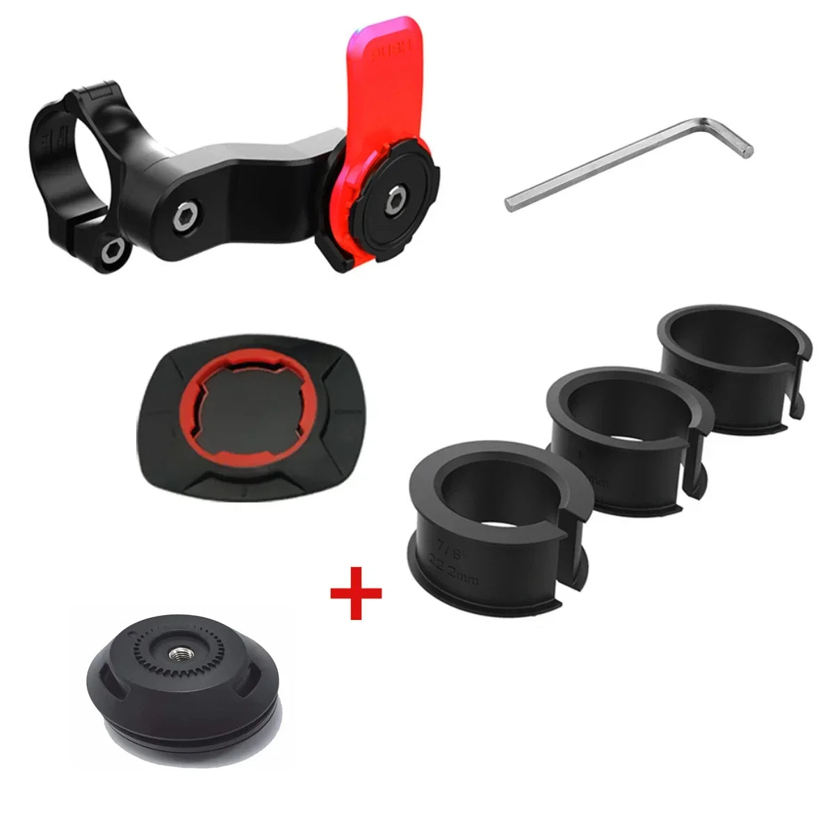 Anti-Shake Motorcycle Phone Holder with Vibration Damper and Self-Lock Mount