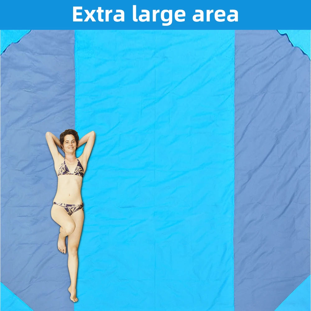 Waterproof Beach Mat Extra Large Outdoor Camping Mat: Lightweight, Sand-Free, and Portable