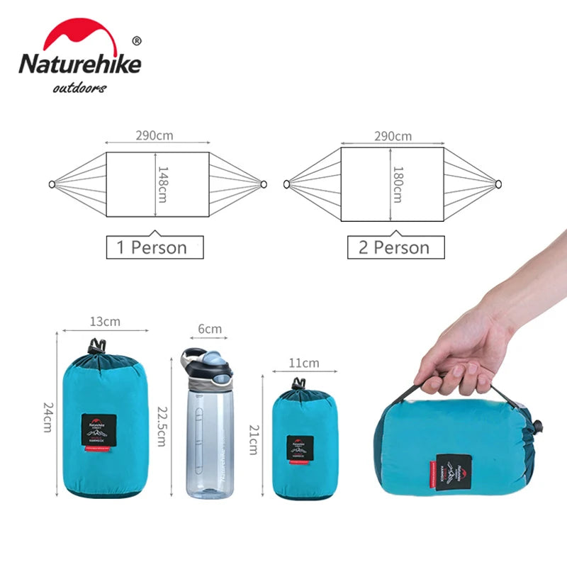 Ultralight 2-Person Hammock Tear-Resistant Portable Camping Hunting Sleeping Swing Hammock