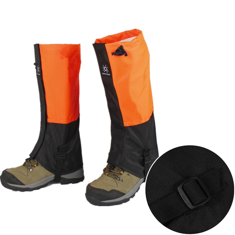 Waterproof Nylon Hiking Gaiters – Long Leg Covers for Outdoor Protection