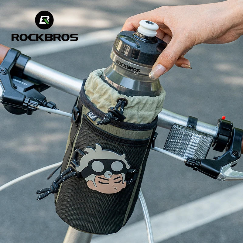 ROCKBROS 1L Lightweight Handlebar Bag | Water Bottle Carrier & Cycling Front Bag