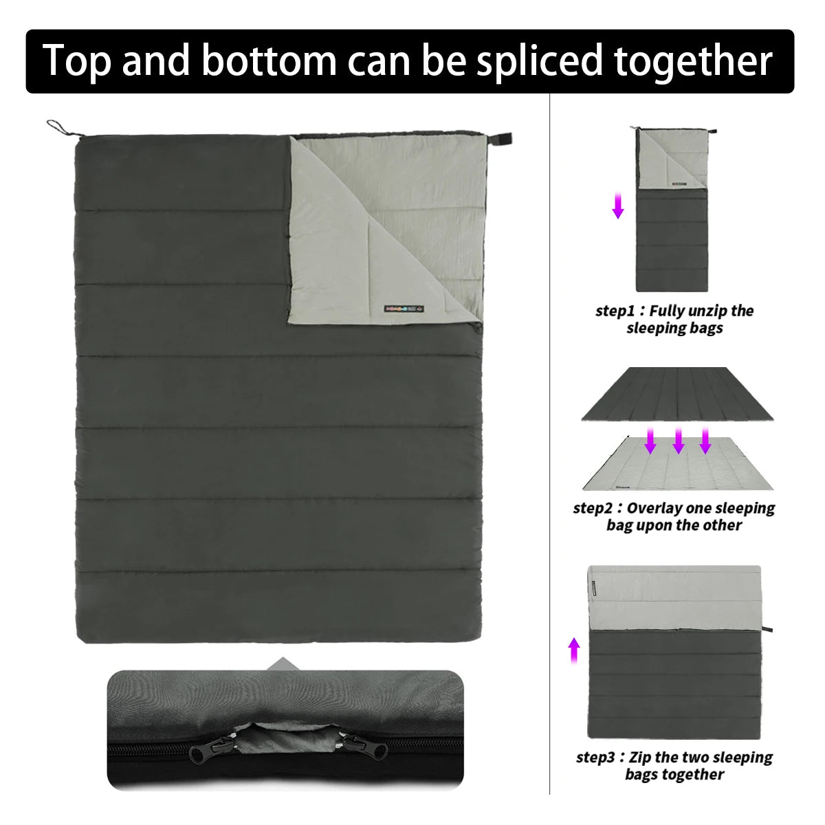 F150 Phoenix Ultralight Splicable Cotton Sleeping Bag Camping Hiking Travel Machine Washable