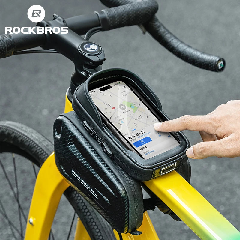 ROCKBROS Shockproof EVA Hard Shell Bicycle Frame Bag with Touchscreen