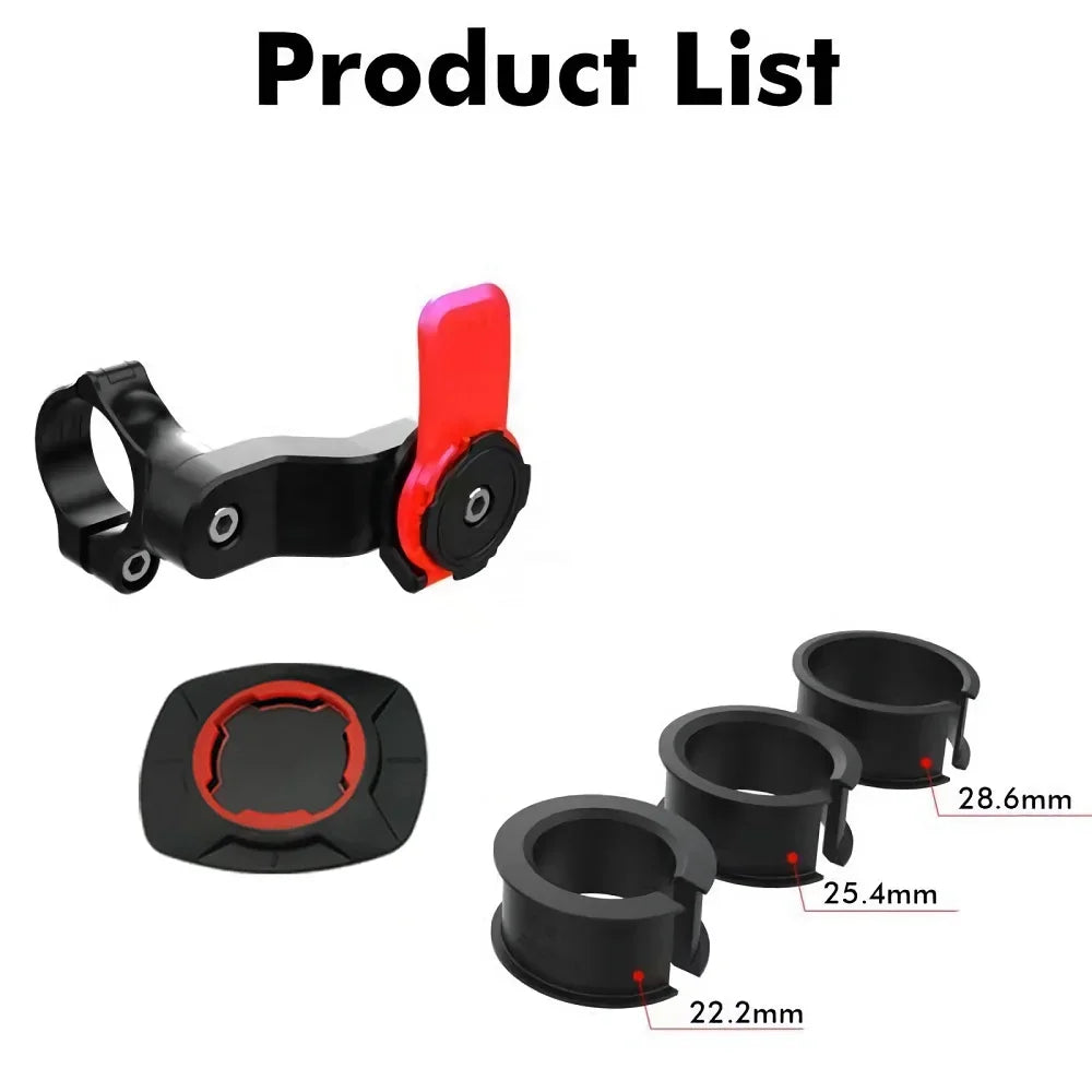 Anti-Shake Motorcycle Phone Holder with Vibration Damper and Self-Lock Mount