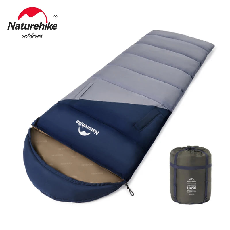 Sunny PL02 Hooded Envelope Sleeping Bag Dual-Use Quilt Portable Camping 3-Season Adult Bag
