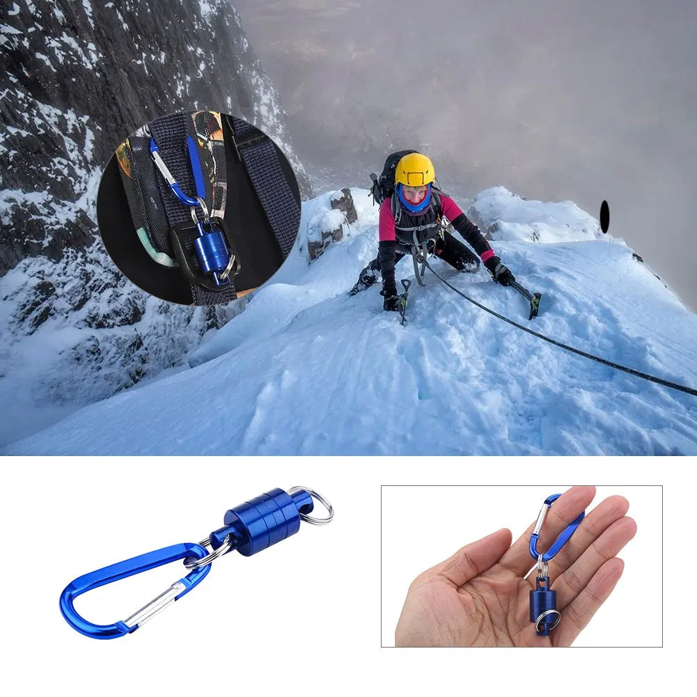 Magnetic Fishing Net Release Clip Portable Landing Net Holder Carabiner Tool
