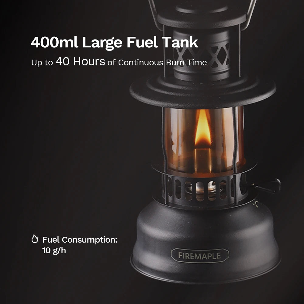 Fire-Maple Voyager Oil-Burning Lantern – Retro Kerosene Camp Light, 400ml Capacity