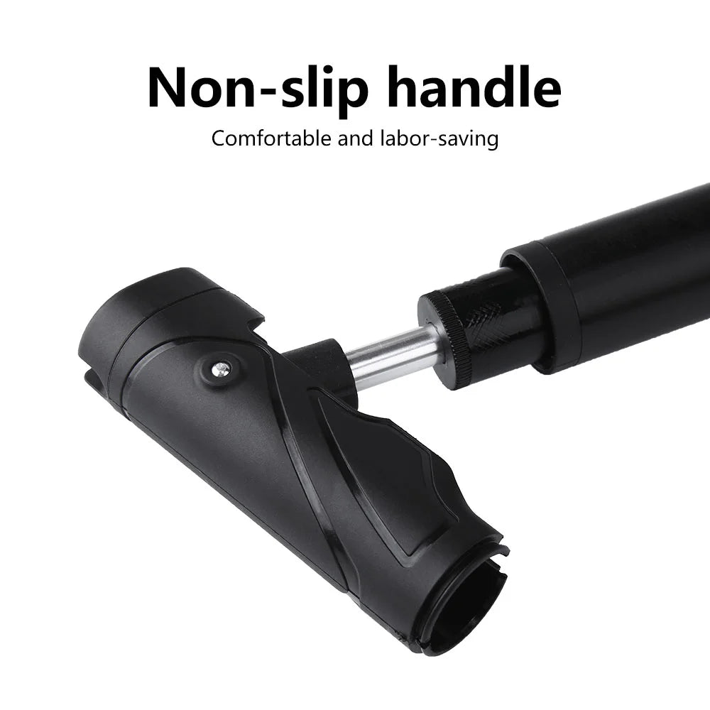 Bicycle Tire Pump Portable Mini Hand Air Sport Plus Gauge Frame Pump - Bike Accessories