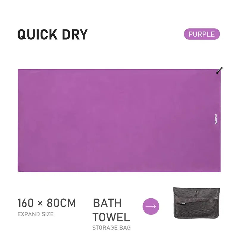 Quick-Drying Ultralight Microfiber Towel Portable Compact Camping Swimming Fitness Travel NH20FS009