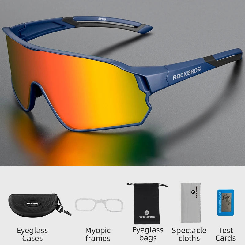 ROCKBROS Polarized Cycling Glasses UV400 Sun Protection – Unisex MTB Road Bike Sports Sunglasses