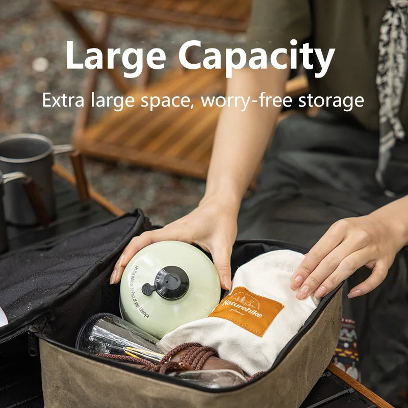 NATUREHIKE Large Capacity Camping Stove Storage Bag Gas Canister Travel Storage Box