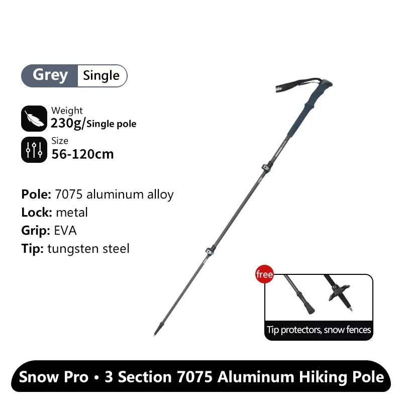 Naturehike ST03 Snow Pro Trekking Poles – Outdoor Aluminum Alloy Hiking Cane for Climbing