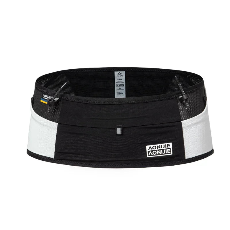 AONIJIE W8121 Elastic Sports Waist Bag Running Belt with Pocket for Marathon and Mountaineering