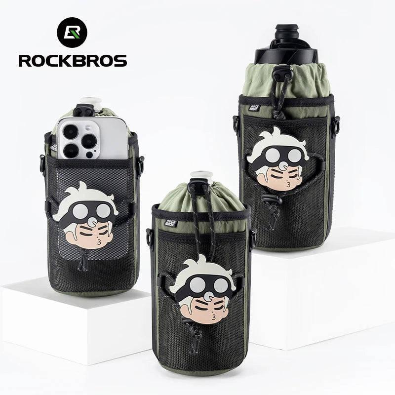 ROCKBROS 1L Lightweight Handlebar Bag | Water Bottle Carrier & Cycling Front Bag