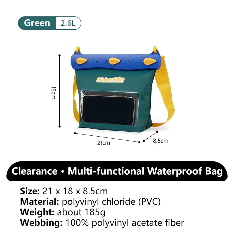Clearance Waterproof Bag Touchscreen Dry Bag Swimming Beach Rafting Diving Outdoor Shoulder Pack