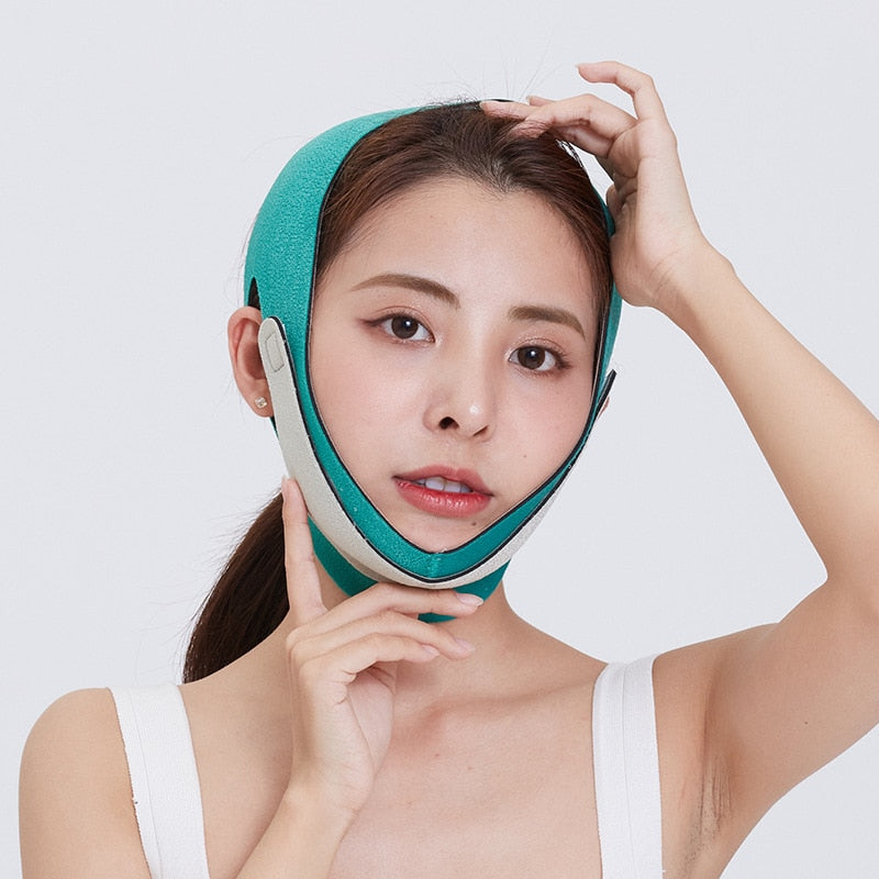 Elastic Face Slimming Bandage V Line Face Shaper Women Chin Cheek Lift Up Belt Facial Massage Strap