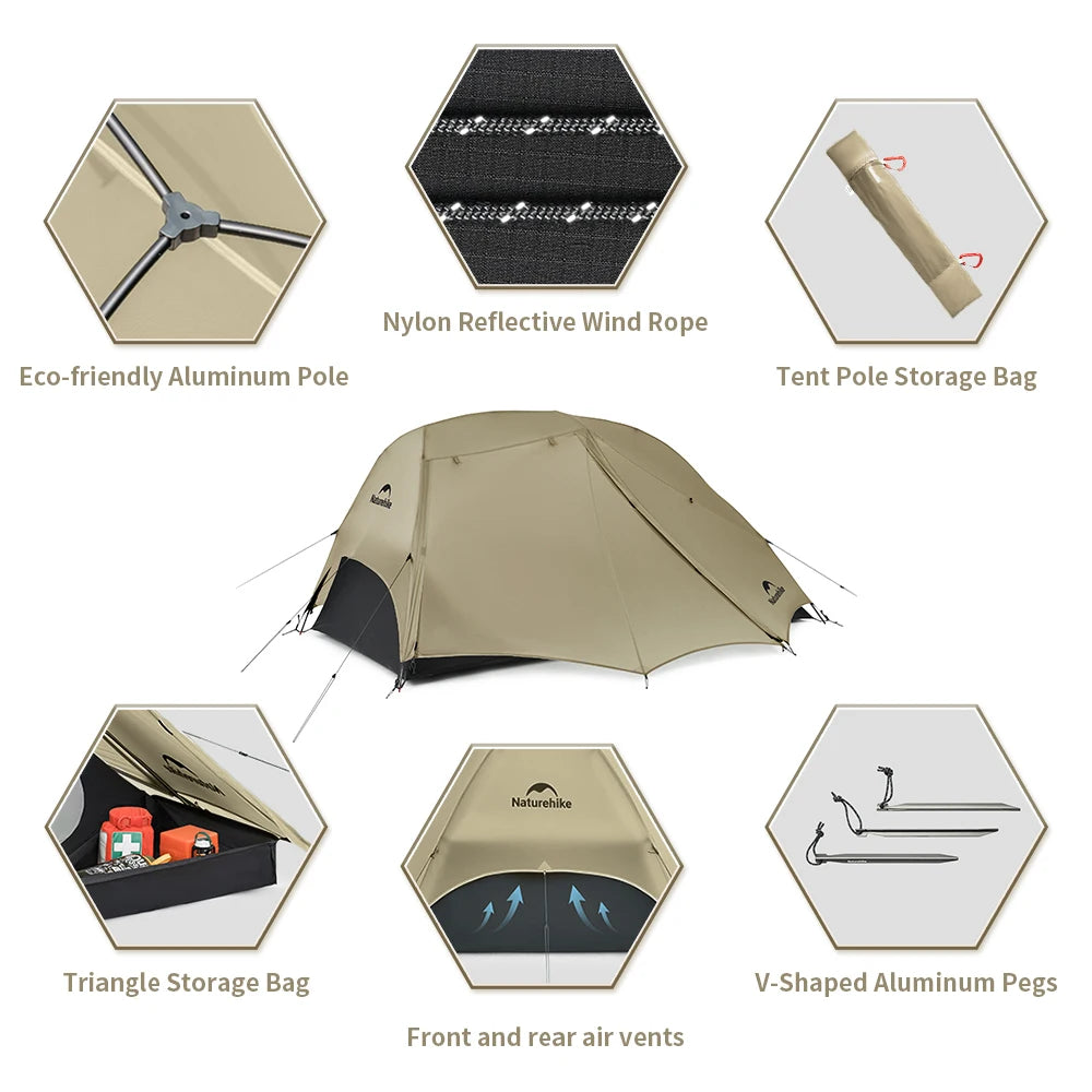 Star River UL 2-Person Ultralight Trekking Tent for Camping & Hiking (NATUREHIKE)