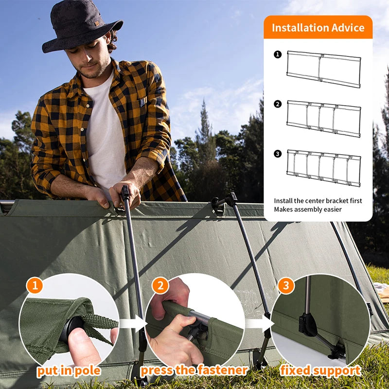 Portable Ultralight Camping Cot Folding Bed Outdoor Travel Tent Sleeping Camp Bed