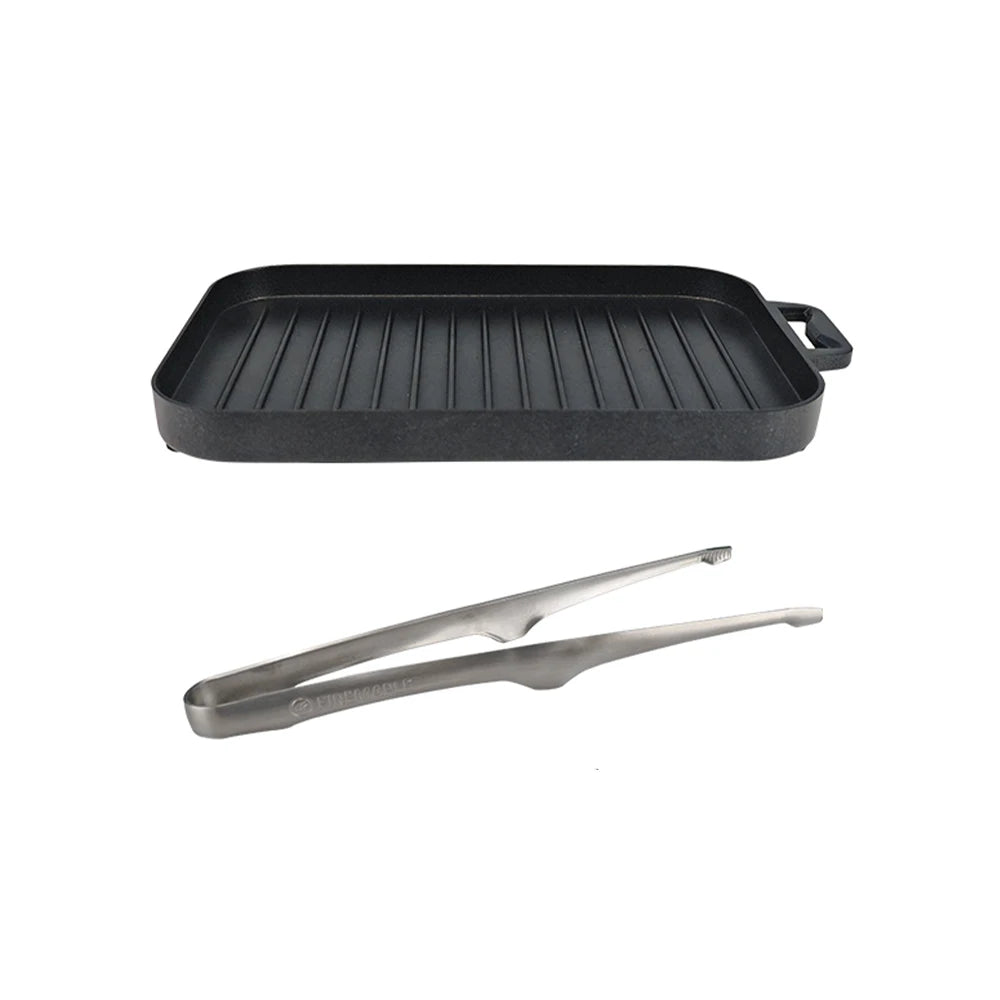 Mini Grill Plate Set Non-Stick Aluminium Alloy for Outdoor Camping & BBQ