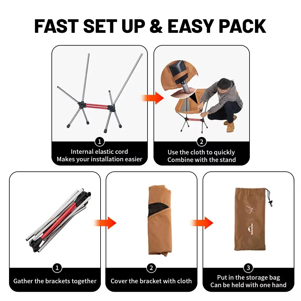 L01 L02 Ultralight Portable Moon Camping Chair Folding Outdoor Fishing Picnic Beach Seat