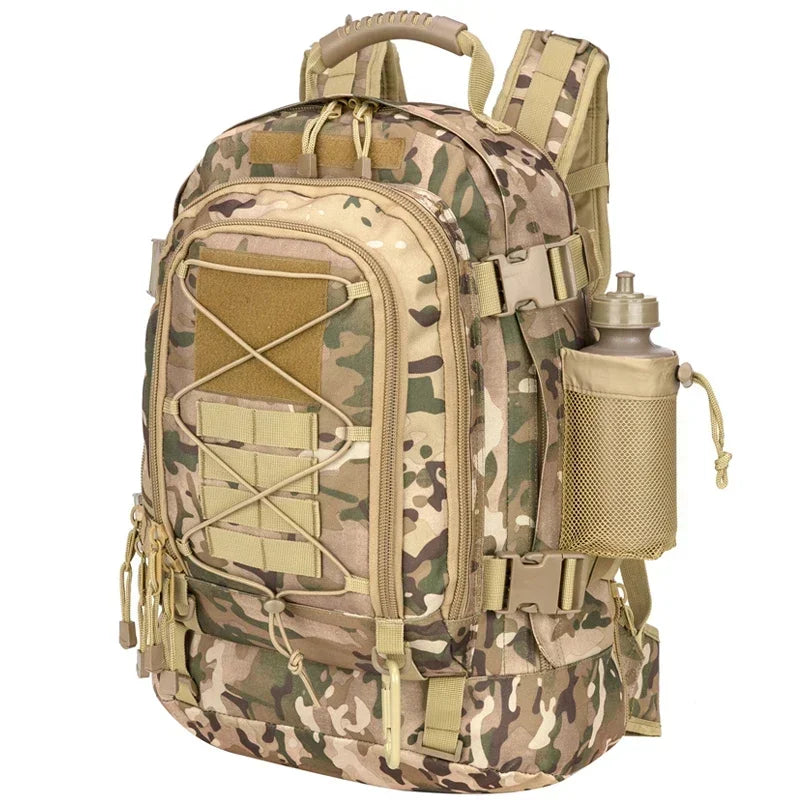60L Military Tactical Backpack – Waterproof MOLLE Assault Rucksack for Hiking, Travel & Camping